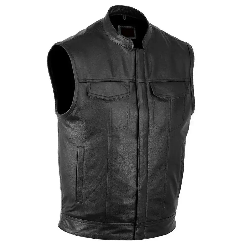 Leather Motorcycle Club Vest - Riders Republic UK