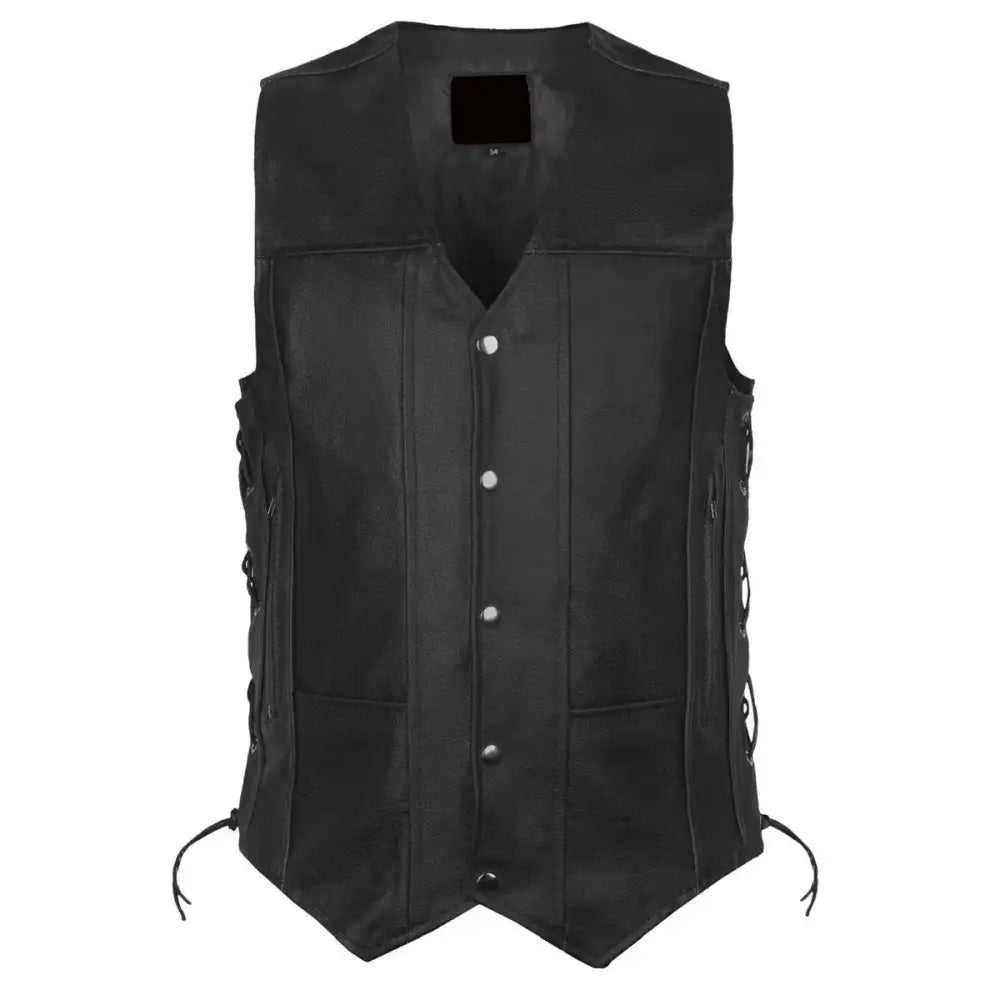 Leather Motorcycle Club Vest - Riders Republic UK