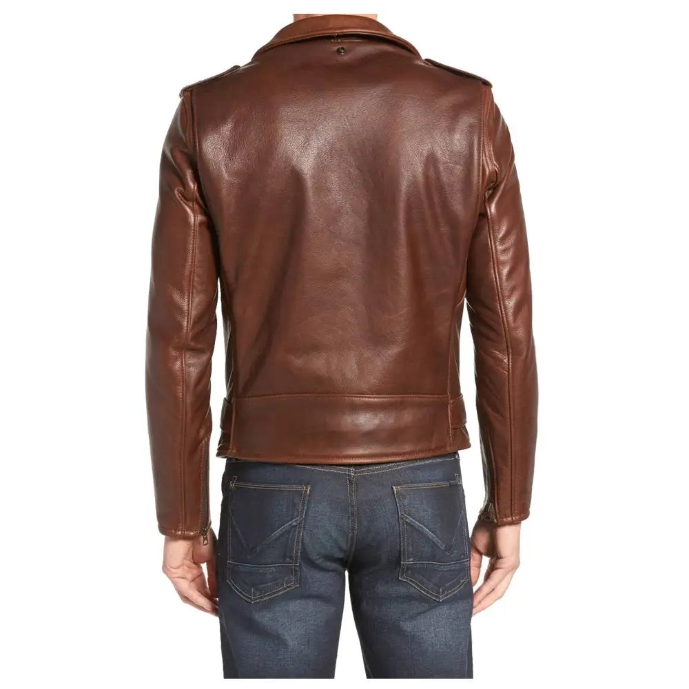 Mens Slim Fit Lambskin Biker Jacket - Riders Republic UK