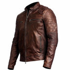 Waxed Leather Motorcycle Jacket - Riders Republic UK