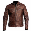 Waxed Leather Motorcycle Jacket - Riders Republic UK