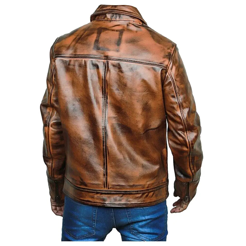 Mens Wax Leather Fashion Jacket - Riders Republic UK