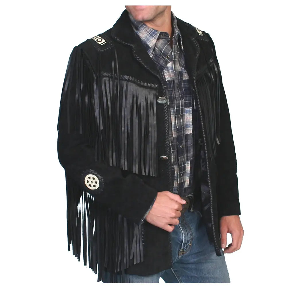 Mens Genuine Leather Western Jacket - Riders Republic UK