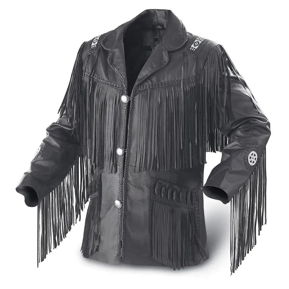 Mens Genuine Leather Western Jacket - Riders Republic UK
