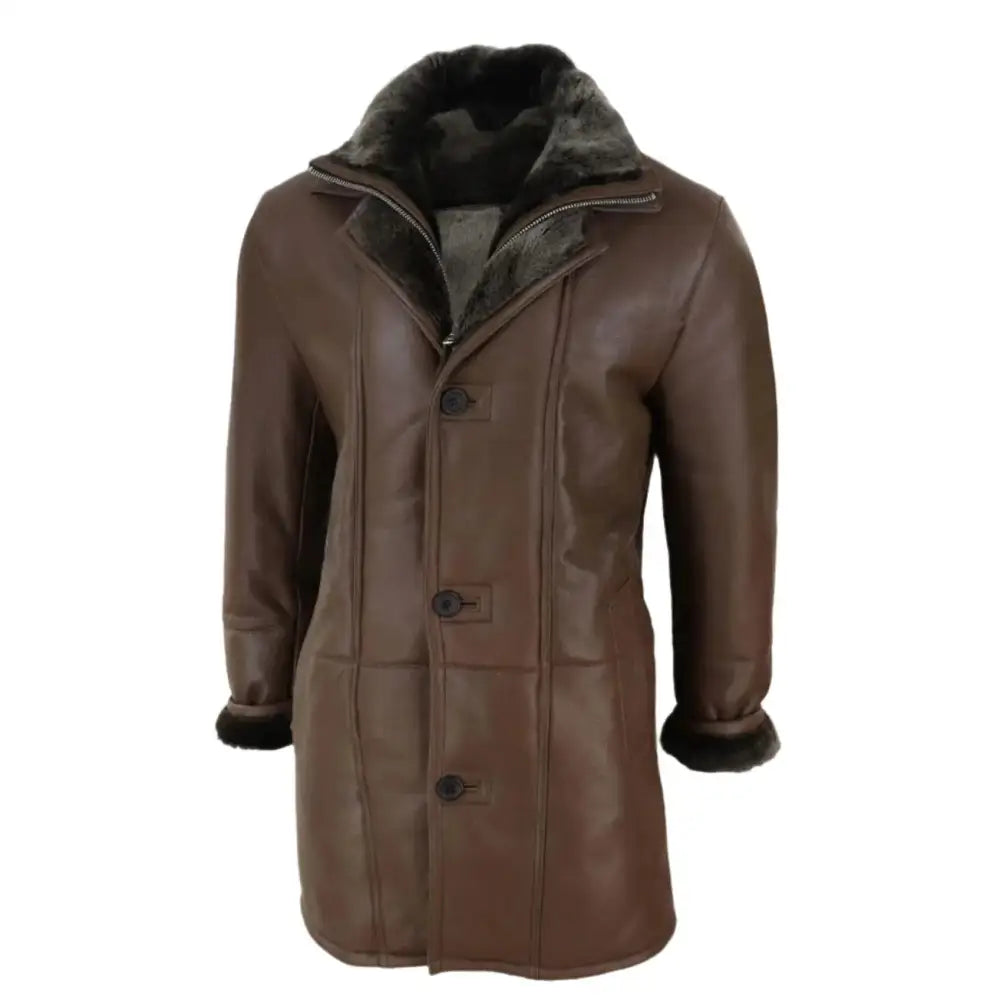 Mens Sheepskin Duffle Coat - Riders Republic UK