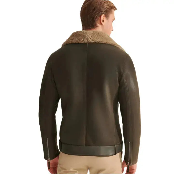 Mens Army Green Aviator Jacket - Riders Republic UK