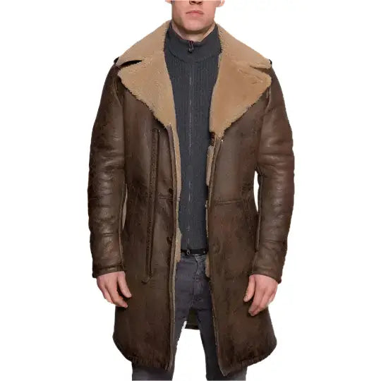 Mens B3 Aviator Sheepskin Leather Coat - Riders Republic UK