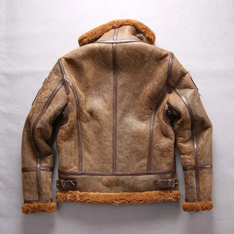 Mens B3 Sheepskin Shearling Bomber Jacket - Riders Republic UK