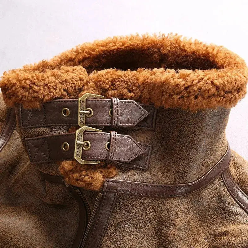 Mens B3 Sheepskin Shearling Bomber Jacket - Riders Republic UK