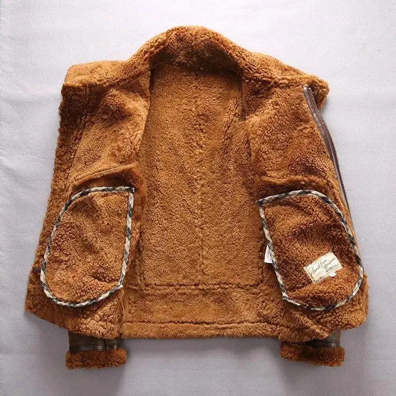 Mens B3 Sheepskin Shearling Bomber Jacket - Riders Republic UK