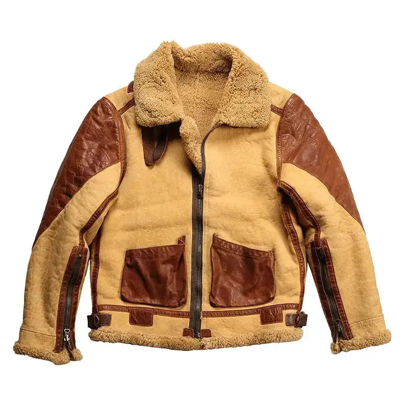 Mens B3 Shearling Leather Bomber Jacket - Riders Republic UK