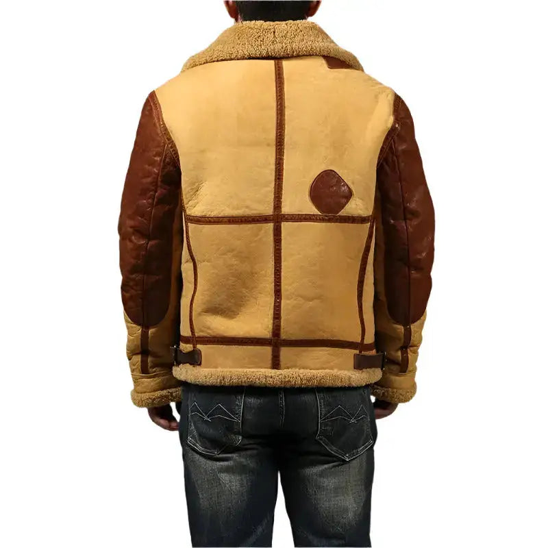 Mens B3 Shearling Leather Bomber Jacket - Riders Republic UK