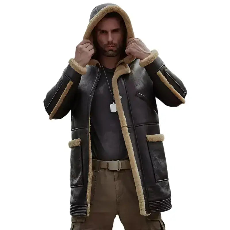 Mens B7 Sheepskin Leather Aviator Jacket - Riders Republic UK