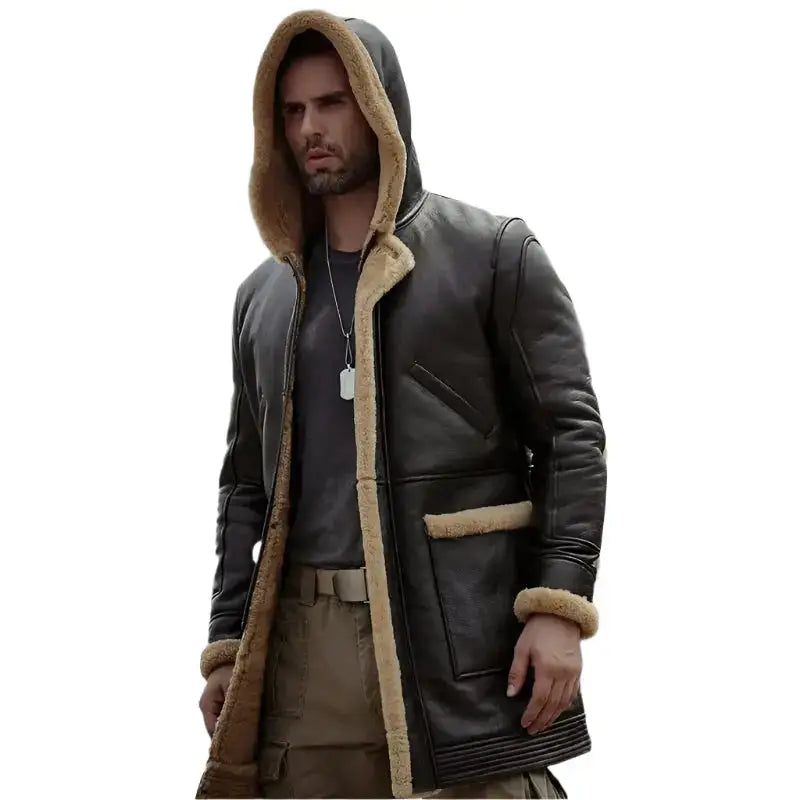 Mens B7 Sheepskin Leather Aviator Jacket - Riders Republic UK