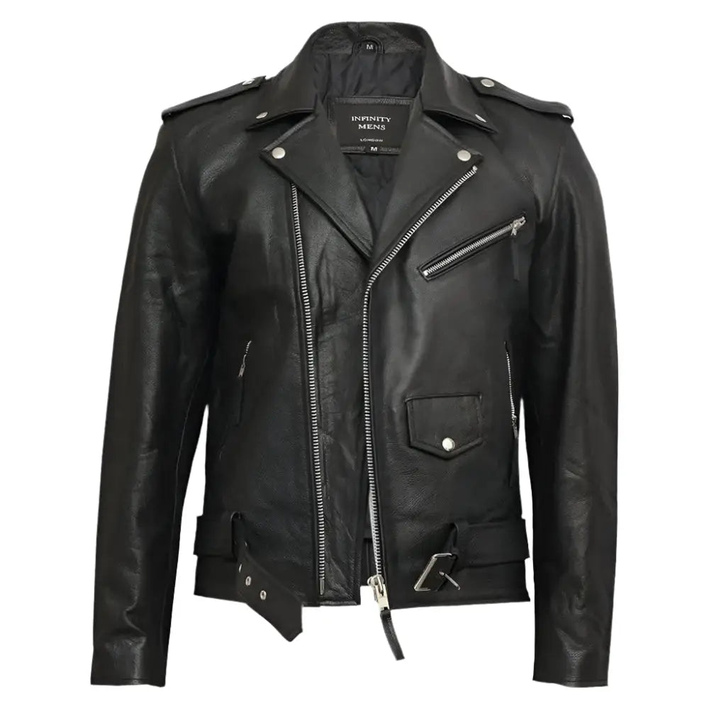 Mens Black Fringe Biker Jacket - Riders Republic UK