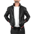 Mens Black Lambskin Bomber Jacket - Riders Republic UK