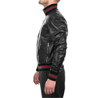 Mens Black Lambskin Bomber Jacket - Riders Republic UK