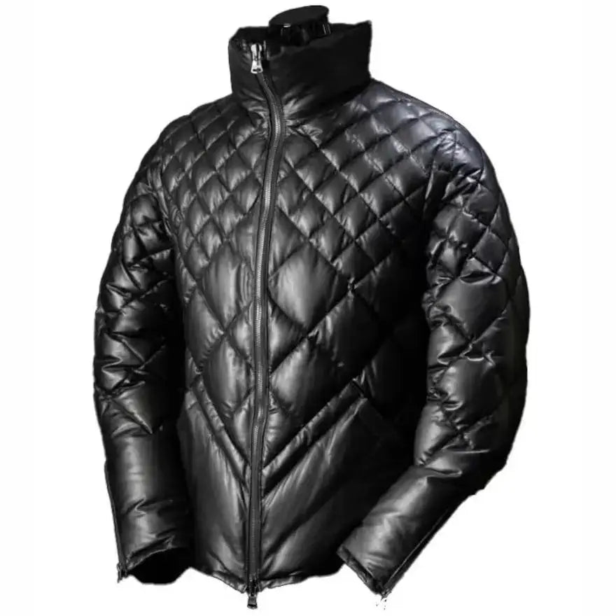 Handmade Puffer Biker Jacket - Riders Republic UK