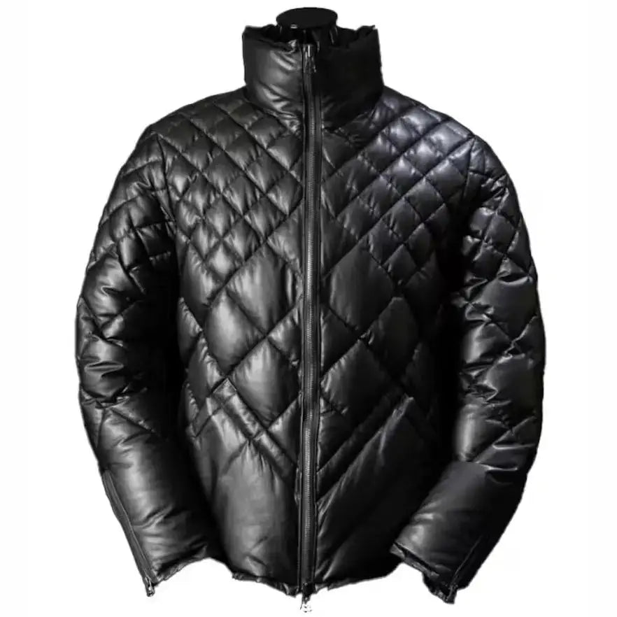 Handmade Puffer Biker Jacket - Riders Republic UK