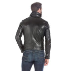 Mens Black Lambskin Leather Sports Jacket - Riders Republic UK