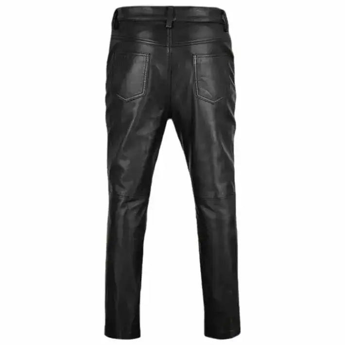 Real Leather Sheepskin Pants Black - Riders Republic UK