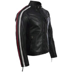 Mens Black Leather Motorcycle Jacket - Riders Republic UK