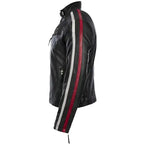 Mens Black Leather Motorcycle Jacket - Riders Republic UK