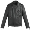 Mens Black Leather Motorcycle Riding Jacket - Riders Republic UK