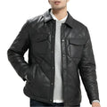 Black Quilted Lambskin Leather Jacket Mens - Riders Republic UK