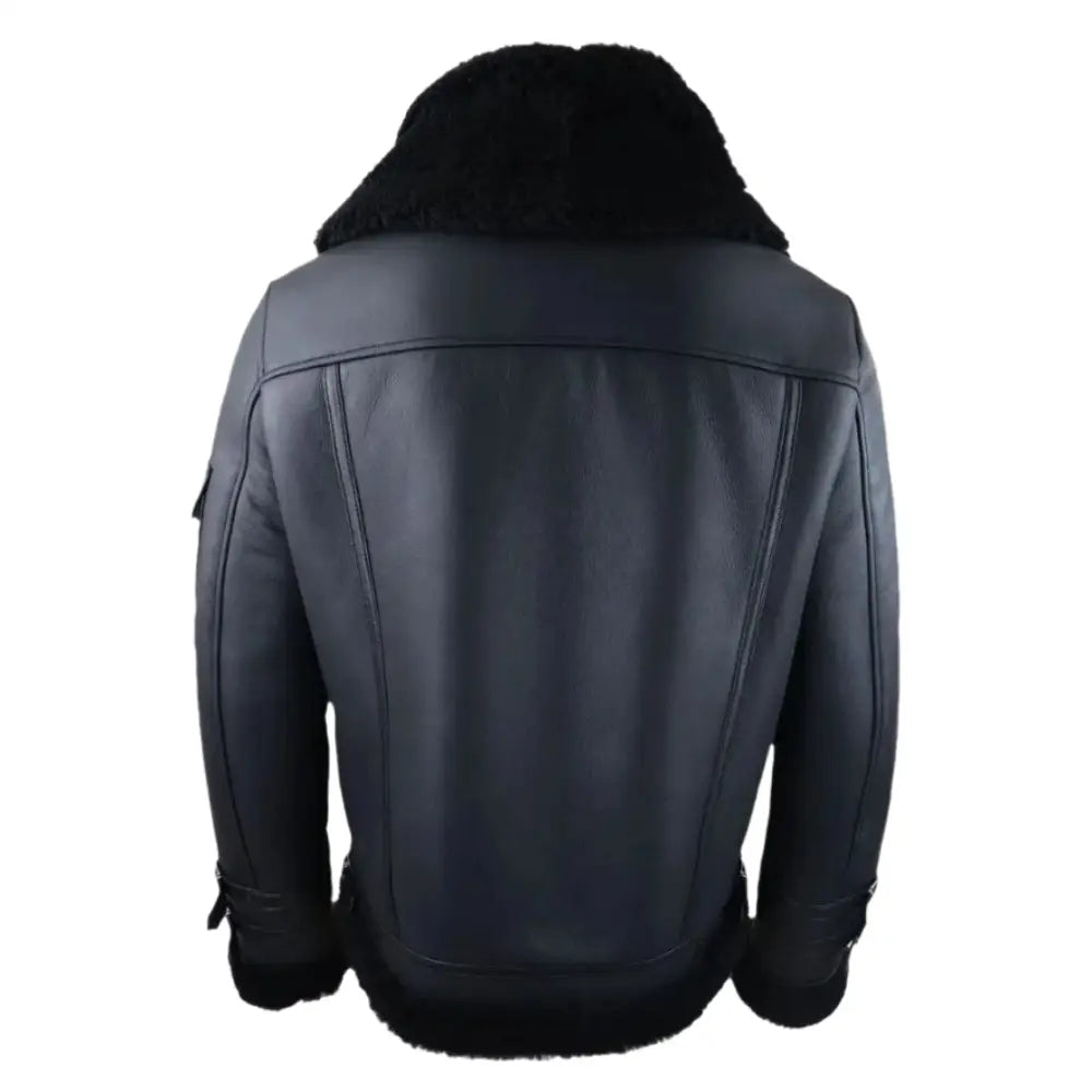 Mens Black Shearling Flying Jacket - Riders Republic UK