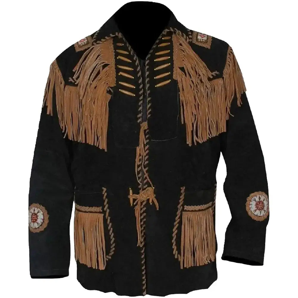 Black Suede Western Jacket - Riders Republic UK