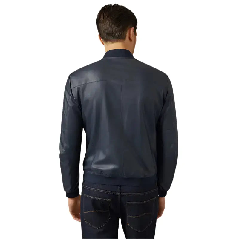 Mens Blue Varsity Bomber Jacket - Riders Republic UK
