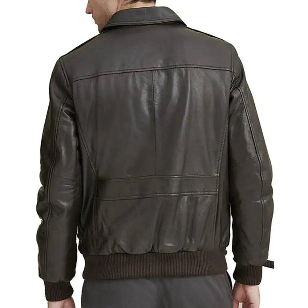 Mens Brown A2 Flight Aviator Jacket - Riders Republic UK