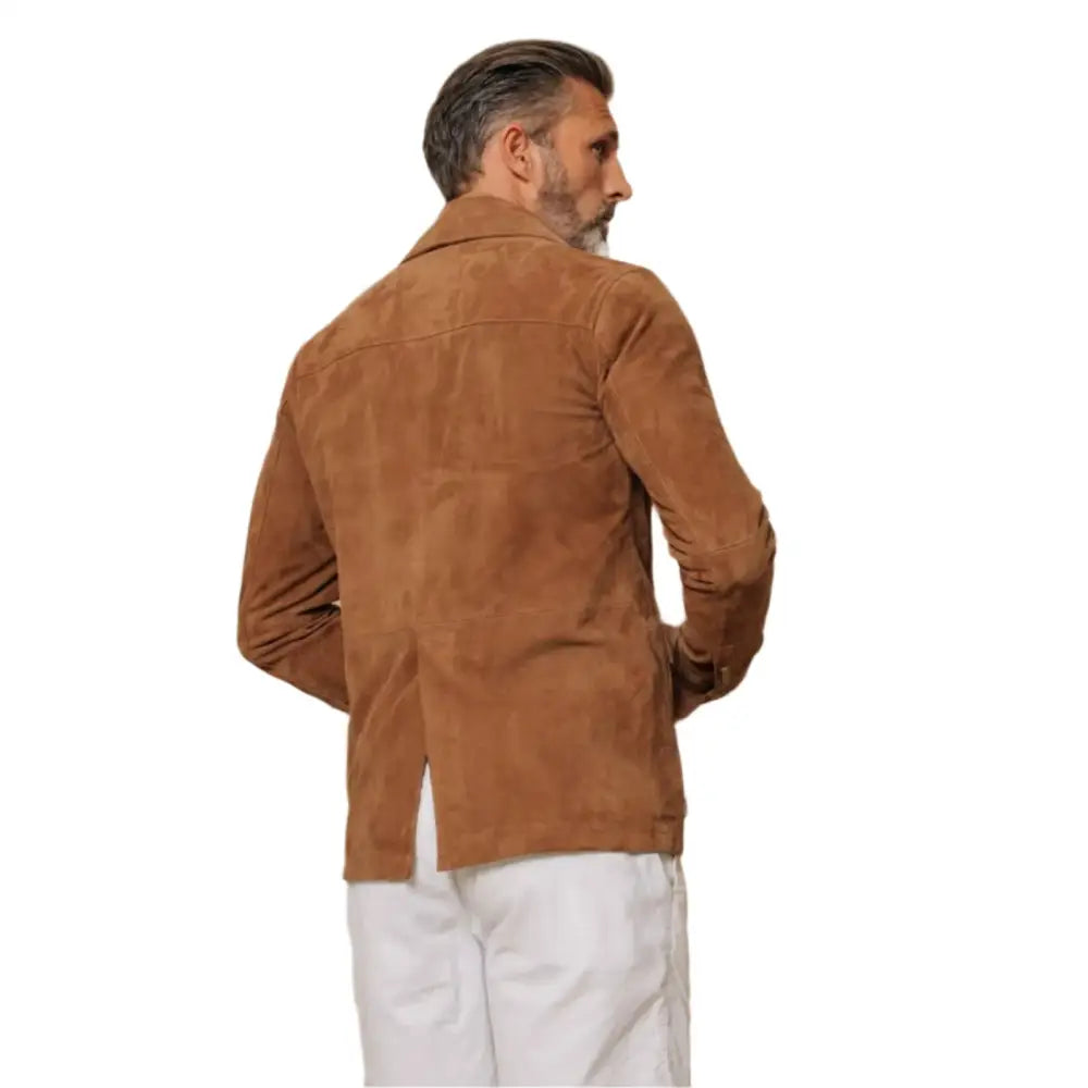 Mens Brown Suede Field Jacket - Riders Republic UK
