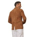 Mens Brown Suede Field Jacket - Riders Republic UK