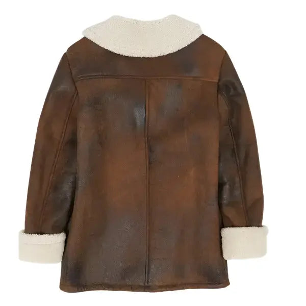 Mens Brown Shearling Ranch Coat - Riders Republic UK