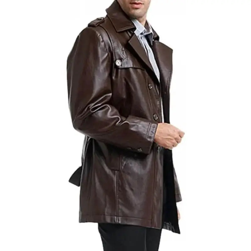 Mens Brown Motorcycle Leather Jacket - Riders Republic UK