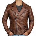 Genuine Leather Handmade Vintage Biker Jacket - Riders Republic UK