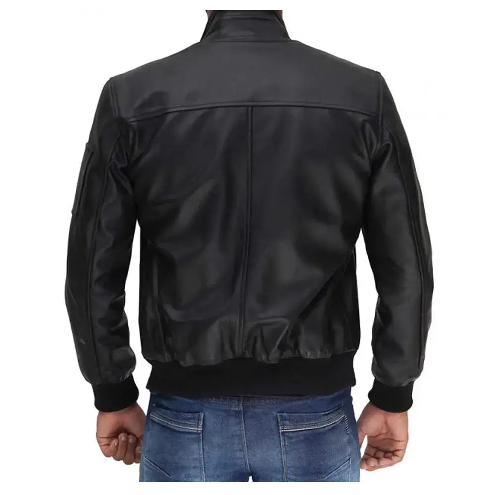 Mens Clark Leather Bomber Jacket - Riders Republic UK