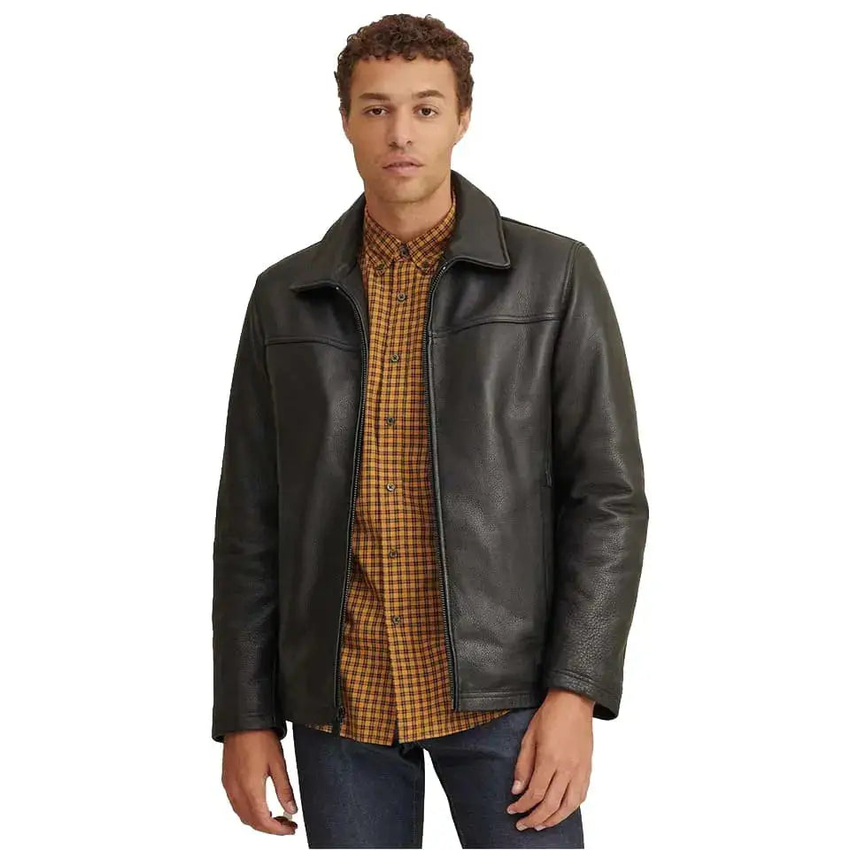 Men’s Black Sheepskin Leather Jacket | Riders Republic UK