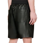 Mens Black Leather Shorts - Riders Republic UK