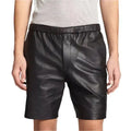 Mens Black Leather Shorts - Riders Republic UK