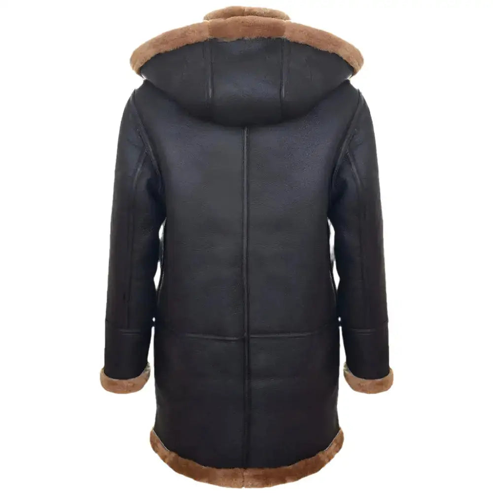 Mens Shearling Sheepskin Duffle Coat - Riders Republic UK