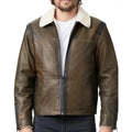 Cracked Lambskin Bomber Jacket - Riders Republic UK