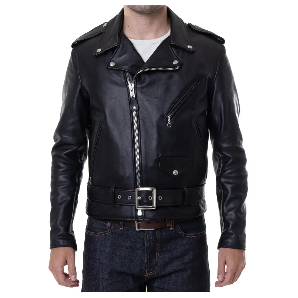 Mens Retro Motorcycle Leather Jacket - Riders Republic UK