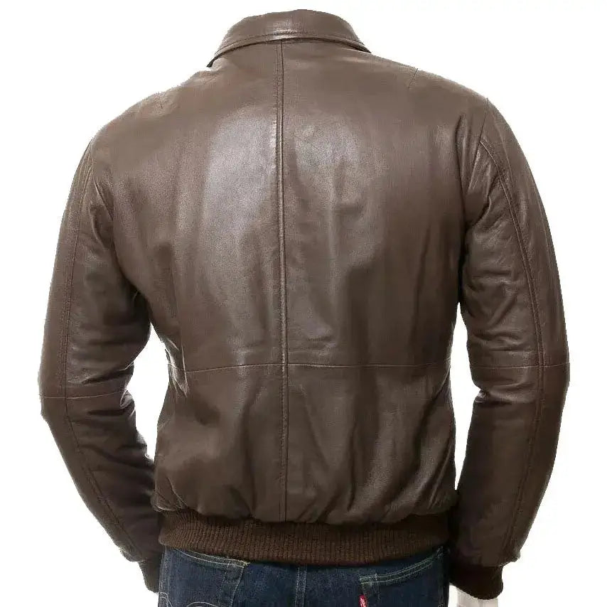 Mens Lambskin Leather Bomber Jacket - Riders Republic UK