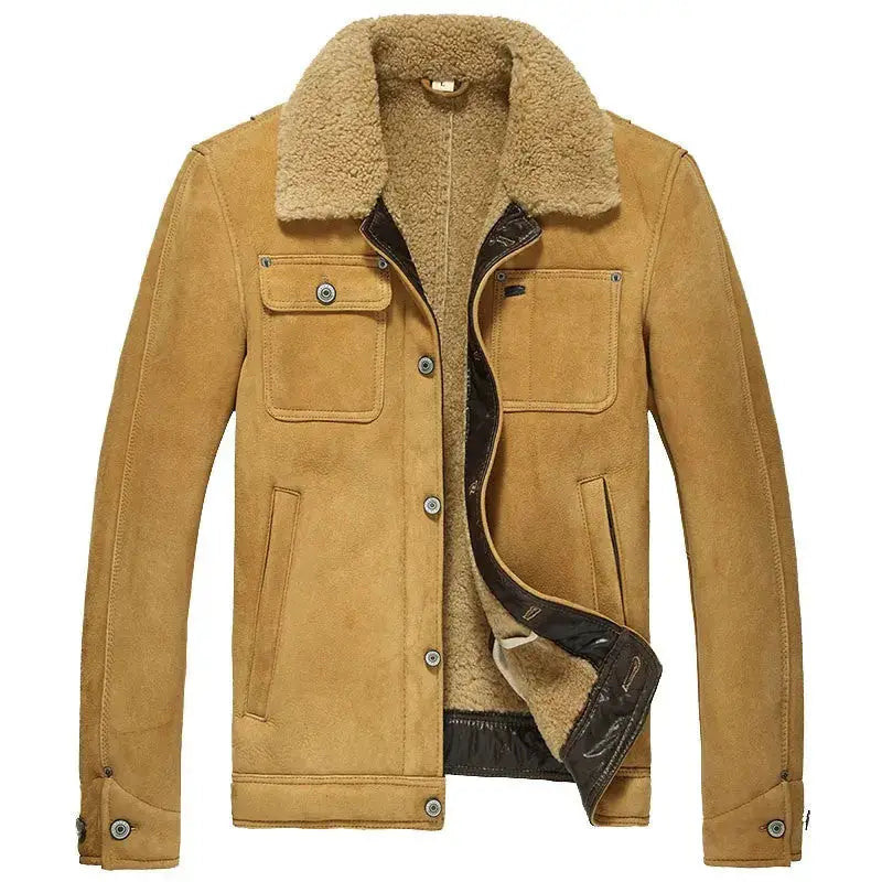 Brown Sheepskin Aviator Jacket - Riders Republic UK