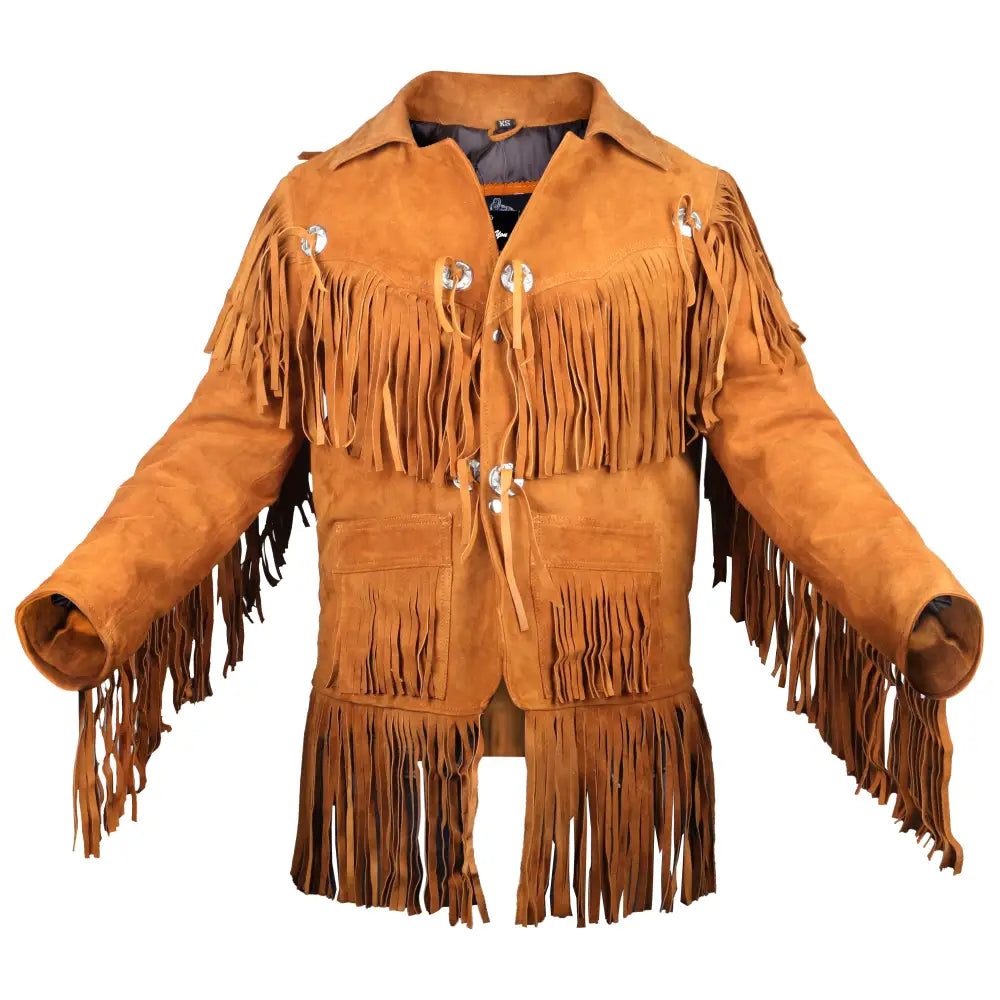 Mens Cowboy Suede Fringe Jacket - Riders Republic UK