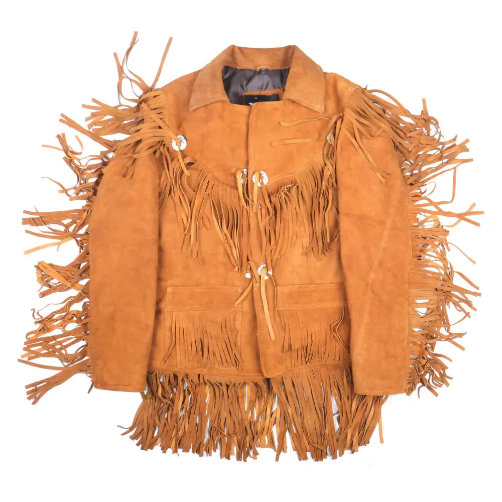 Mens Cowboy Suede Fringe Jacket - Riders Republic UK