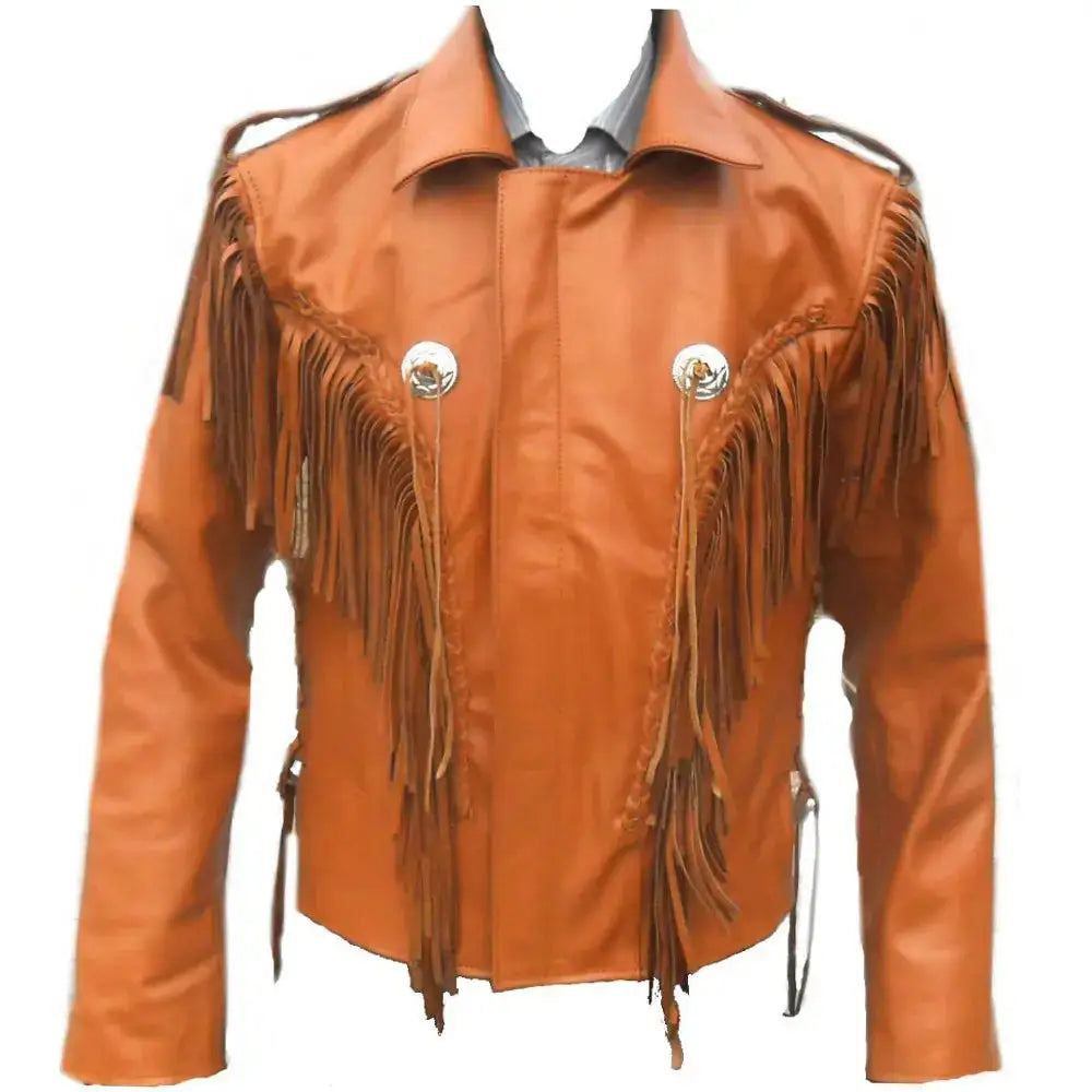 Mens Cowboy Western Leather Jacket - Riders Republic UK